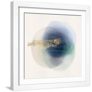 Translucent Blue II - White Framed Art Print Wall Art, 16x16