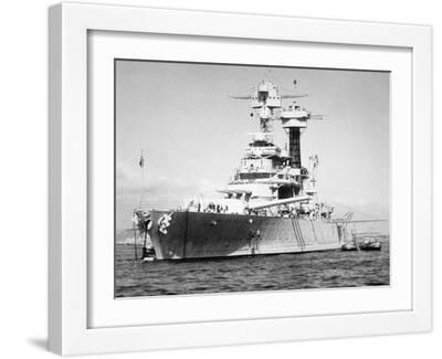 USS California - White Framed Art Print Wall Art, 16x12