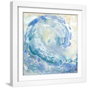 Waikiki I - White Framed Art Print Wall Art, 16x16