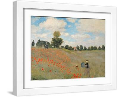 Wild Poppies, Near Argenteuil (Les Coquelicots: Environs D'Argenteuil), 1873 - White Framed Art Print Wall Art, 16x12