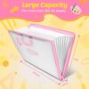 11x17 Kids Art Portfolio - Accordian File Organizer with 13 Pockets, Art Portfolio for Kids with Handle and Zipper Closure - Oxford Cloth, Frosted... 11x17 Kids Art Portfolio - Accordian File Organizer with 13 Pockets, Art Portfolio for Kids with Handle and Zipper Closure - Oxford Cloth, Frosted...