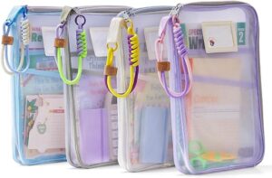 4-Pack Zippered Mesh File Bags – Kids Homework Organizer for Home, School Paper & Art Storage, Document Folder Pouch for Office, Classroom, and... 4-Pack Zippered Mesh File Bags – Kids Homework Organizer for Home, School Paper & Art Storage, Document Folder Pouch for Office, Classroom, and...