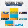 8 Kids Pocket Folders - Homework Folders in Futuristic Robots, Spaceships and Blocks Themes - Kids Folders with Pockets -8 Unique Designs in Front...