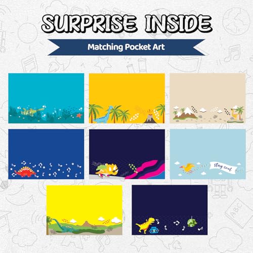 8 School Folders - Cute Pocket Folders with 8 Unique Dinosaur Designs in Front, Back Cover and Inside - Kids Pocket Folders - Homework Folders -... 8 School Folders - Cute Pocket Folders with 8 Unique Dinosaur Designs in Front, Back Cover and Inside - Kids Pocket Folders - Homework Folders -...