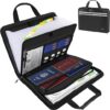 Accordion File Organizer with Lock, Fireproof Expanding File Folders with 13 Pockets Important Document Organizer with Handle & Labels, Portable...