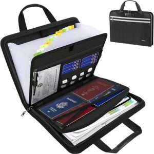 Accordion File Organizer with Lock, Fireproof Expanding File Folders with 13 Pockets Important Document Organizer with Handle & Labels, Portable... Accordion File Organizer with Lock, Fireproof Expanding File Folders with 13 Pockets Important Document Organizer with Handle & Labels, Portable...