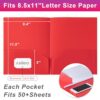 Aegero Plastic Folders with Pockets (7 Pack, Assorted Colors), Durable Heavy Duty File Folders with Business Card Slot, 2-Pocket Folder for...