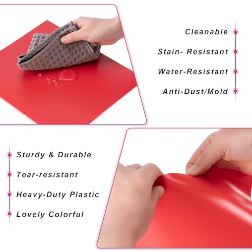 Aegero Plastic Folders with Pockets (7 Pack, Assorted Colors), Durable Heavy Duty File Folders with Business Card Slot, 2-Pocket Folder for...