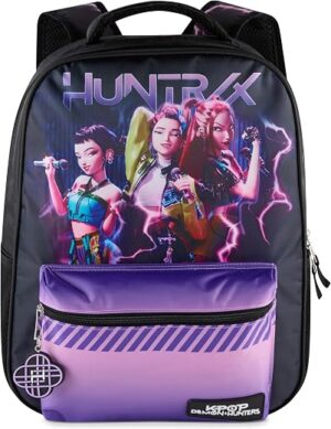 AI ACCESSORY INNOVATIONS K-Pop Demon Hunters Huntrix 16” Backpack for Girls, Featuring Rumi, Zoey, Mira, Rubber Molded Bag Charm, Huntrix AI ACCESSORY INNOVATIONS K-Pop Demon Hunters Huntrix 16” Backpack for Girls, Featuring Rumi, Zoey, Mira, Rubber Molded Bag Charm, Huntrix