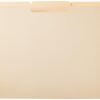 Amazon Basics Sturdy File Folders with Reinforced Tabs for Filing and Organization, 1/3-Cut Tab, Assorted Positions, Letter Size, 8.5x11 inches,...