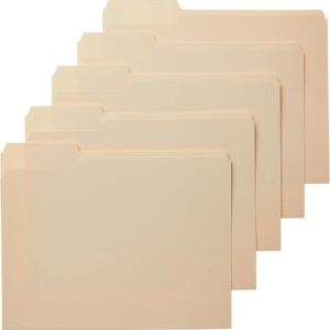 Amazon Basics Sturdy File Folders with Reinforced Tabs for Filing and Organization, 1/3-Cut Tab, Assorted Positions, Letter Size, 8.5x11 inches,... Amazon Basics Sturdy File Folders with Reinforced Tabs for Filing and Organization, 1/3-Cut Tab, Assorted Positions, Letter Size, 8.5x11 inches,...