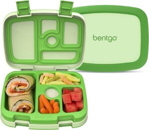 Bentgo Kids Bento-Style 5-Compartment Leak-Proof Lunch Box - Just-Right Portions for Ages 3 to 7, Durable, Drop-Proof, Dishwasher Safe, PFAS &...