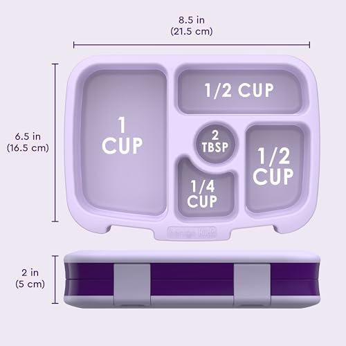 Bentgo Kids Prints Leak-Proof, 5-Compartment Bento-Style Kids Lunch Box - Ideal Portion Sizes for Ages 3-7, Durable, Drop-Proof, Dishwasher Safe, &...