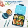 Bento Lunch Box Set for Kids with 8oz Soup Thermo, Leak-Proof Lunch Containers with 4 Compartment, Kids Thermo Hot Food Jar and Insulated Lunch Bag... Bento Lunch Box Set for Kids with 8oz Soup Thermo, Leak-Proof Lunch Containers with 4 Compartment, Kids Thermo Hot Food Jar and Insulated Lunch Bag...