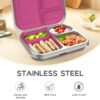 BOSEDSANG Stainless Steel Kids Leak-Resistant Bento Lunch Box, 3-Compartments with Silicone Container, Dishwasher-Safe, Child-Friendly Design for... BOSEDSANG Stainless Steel Kids Leak-Resistant Bento Lunch Box, 3-Compartments with Silicone Container, Dishwasher-Safe, Child-Friendly Design for...