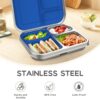 BOSEDSANG Stainless Steel Kids Leak-Resistant Bento Lunch Box, 3-Compartments with Silicone Container, Dishwasher-Safe, Child-Friendly Design for... BOSEDSANG Stainless Steel Kids Leak-Resistant Bento Lunch Box, 3-Compartments with Silicone Container, Dishwasher-Safe, Child-Friendly Design for...