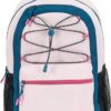 Champion Kids' Bungee Backpack with Padded Straps, Water Bottle Pocket, Carry Handle for Daily Use, Pink/Blue, One Size