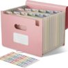 EcoStash Accordion File Organizer, 12-Pocket Wheat Straw Expanding File Folder, Portable Monthly Bill & Tax Receipt Organizer, Letter/A4 Size...