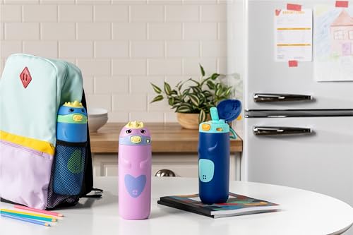 Ello Ellies 12oz Vacuum Insulated Stainless Steel Kids Water Bottle with Straw and Built-in Carrying Handle and Leak-Proof Locking Lid for School... Ello Ellies 12oz Vacuum Insulated Stainless Steel Kids Water Bottle with Straw and Built-in Carrying Handle and Leak-Proof Locking Lid for School...
