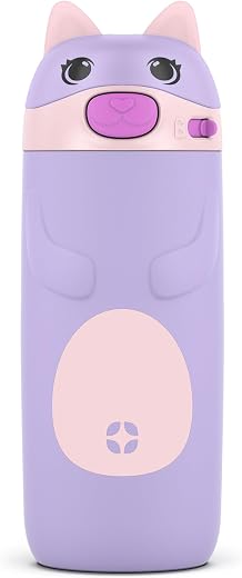 Ello Ellies 12oz Vacuum Insulated Stainless Steel Kids Water Bottle with Straw and Built-in Carrying Handle and Leak-Proof Locking Lid for School... Ello Ellies 12oz Vacuum Insulated Stainless Steel Kids Water Bottle with Straw and Built-in Carrying Handle and Leak-Proof Locking Lid for School...