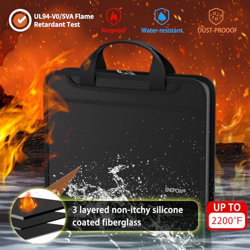 ENGPOW Accordion File Organizer, Fireproof Expanding File Folder with 13 Pockets Document Organizer with Handle & Labels, Portable Home Travel Safe...