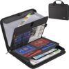ENGPOW Accordion File Organizer, Fireproof Expanding File Folder with 13 Pockets Document Organizer with Handle & Labels, Portable Home Travel Safe...