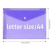 EOOUT 28pcs Plastic Envelopes, Plastic Folders for Documents, Poly Folders with Snap Closure, 8 Colors, A4 Size, Letter Size, for School and Office...