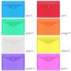 EOOUT 28pcs Plastic Envelopes, Plastic Folders for Documents, Poly Folders with Snap Closure, 8 Colors, A4 Size, Letter Size, for School and Office...