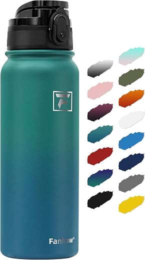 Fanhaw 20 oz Insulated Stainless Steel Water Bottle with Anti-Dust Chug Lid, Leakproof Vacuum Metal Everyday Use Bottle for Kids, Teens & Adults,... Fanhaw 20 oz Insulated Stainless Steel Water Bottle with Anti-Dust Chug Lid, Leakproof Vacuum Metal Everyday Use Bottle for Kids, Teens & Adults,...