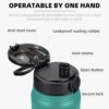 Fanhaw 20 oz Insulated Stainless Steel Water Bottle with Anti-Dust Chug Lid, Leakproof Vacuum Metal Everyday Use Bottle for Kids, Teens & Adults,...