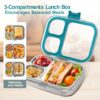 HOMEKOL Stainless Steel Bento Lunch Box, Blue, 3.3Cups | 3-Compartment,Leak-Proof, for Kids & Adults, BPA-Free, Dishwasher Safe, Clear Tritan Lid,... HOMEKOL Stainless Steel Bento Lunch Box, Blue, 3.3Cups | 3-Compartment,Leak-Proof, for Kids & Adults, BPA-Free, Dishwasher Safe, Clear Tritan Lid,...