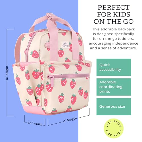 Itzy Ritzy Toddler Backpack - Daycare Bag - Features Adjustable Shoulder Straps, 2 Side Pockets & Spacious Interior with Wipeable Fabric Lining &... Itzy Ritzy Toddler Backpack - Daycare Bag - Features Adjustable Shoulder Straps, 2 Side Pockets & Spacious Interior with Wipeable Fabric Lining &...