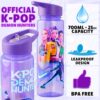 KPop Demon Hunters Officially Licensed Huntrix Water Bottle for Girls, 25oz Leak Proof with Straw Lid, Gifts for Girls