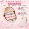 LOIDOU Backpack for Girls School Backpacks Bookbags for Elementary Middle School Women Laptop Backpacks (Bow tie Beige, L-17)