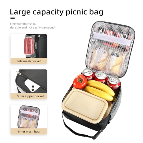 Lovoeo Lunch box Lunch bag for men women Insulated Lunchbox Lunch bags for Work Picnic Travel (Black) Lovoeo Lunch box Lunch bag for men women Insulated Lunchbox Lunch bags for Work Picnic Travel (Black)
