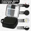 MAISON HUIS Bento Lunch Box with 8oz Soup Thermo and Insulated Lunch Bag, Kids Leakproof Lunch Food Containers with 5 Compartment, Boys Girls...