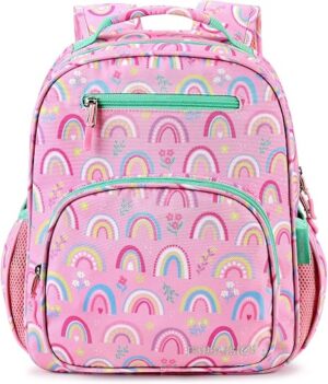 mibasies Girls Backpack 5-8: Lightweight Kids Backpacks for Girls - Girl Bookbag for Elementary School - Rainbow Pink mibasies Girls Backpack 5-8: Lightweight Kids Backpacks for Girls - Girl Bookbag for Elementary School - Rainbow Pink