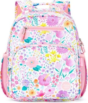 mibasies Kids Backpack for Girls: Girls Backpack 5-8 - Kindergarten Elementary School Bookbag for Girl - Flower Pink mibasies Kids Backpack for Girls: Girls Backpack 5-8 - Kindergarten Elementary School Bookbag for Girl - Flower Pink