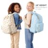 mibasies School Backpack for Girls with Laptop Sleeve: 18IN Large Capacity Corduroy Bookbag for Primary Middle School/College, Travel Daypack for...