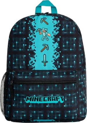 Minecraft Backpack for Boys Kids Teens Adjustable Straps Front Pocket Daypack Backpacks for Sports Gym School Gamer Gifts (Blue) Minecraft Backpack for Boys Kids Teens Adjustable Straps Front Pocket Daypack Backpacks for Sports Gym School Gamer Gifts (Blue)