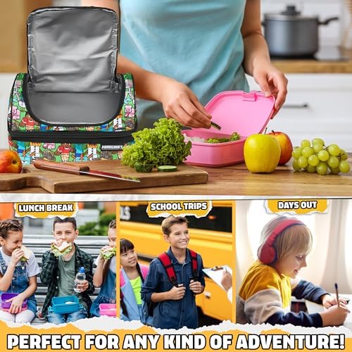 Minecraft Insulated Lunch Bag for Kids Creeper Lunchbox for Boys School Supplies Food Carrier Snacks Picnic Beach Days Travel Gamer Gifts for Kids... Minecraft Insulated Lunch Bag for Kids Creeper Lunchbox for Boys School Supplies Food Carrier Snacks Picnic Beach Days Travel Gamer Gifts for Kids...