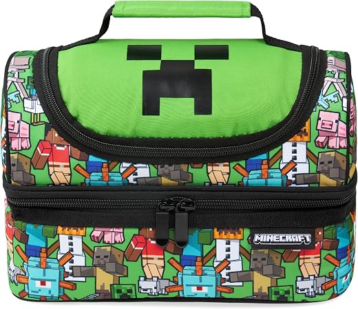 Minecraft Insulated Lunch Bag for Kids Creeper Lunchbox for Boys School Supplies Food Carrier Snacks Picnic Beach Days Travel Gamer Gifts for Kids... Minecraft Insulated Lunch Bag for Kids Creeper Lunchbox for Boys School Supplies Food Carrier Snacks Picnic Beach Days Travel Gamer Gifts for Kids...