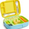 Munchkin Lunch Bento Box for Kids and Toddlers, Includes Stainless Steel Utensils, BPA-Free, 18 Months and Up, Blue/Green/Yellow Munchkin Lunch Bento Box for Kids and Toddlers, Includes Stainless Steel Utensils, BPA-Free, 18 Months and Up, Blue/Green/Yellow