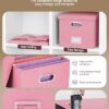 Oterri File Organizer, File Box, File Cabinet for Letter File Folder Storage, Portable Storage Bins with Lids for Office/Decor/Home, 1 Pack,...
