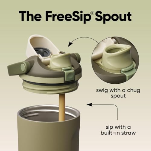 Owala FreeSip Sway Insulated Stainless Steel Water Bottle with Two-Way Spout, Built-In Straw and Bucket Handle, Made for Travel, School, and... Owala FreeSip Sway Insulated Stainless Steel Water Bottle with Two-Way Spout, Built-In Straw and Bucket Handle, Made for Travel, School, and...