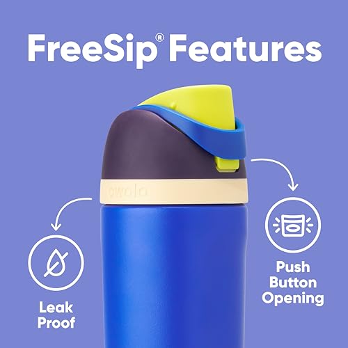 Owala Kids FreeSip Insulated Stainless Steel Water Bottle with Straw for Sports, Travel, and School, BPA-Free Sports Water Bottle, 16 oz, Celestial... Owala Kids FreeSip Insulated Stainless Steel Water Bottle with Straw for Sports, Travel, and School, BPA-Free Sports Water Bottle, 16 oz, Celestial...
