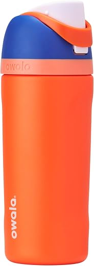 Owala Kids FreeSip Insulated Stainless Steel Water Bottle with Straw for Sports, Travel, and School BPA-Free Sports Water Bottle, 16 oz, Blue Citrus Owala Kids FreeSip Insulated Stainless Steel Water Bottle with Straw for Sports, Travel, and School BPA-Free Sports Water Bottle, 16 oz, Blue Citrus