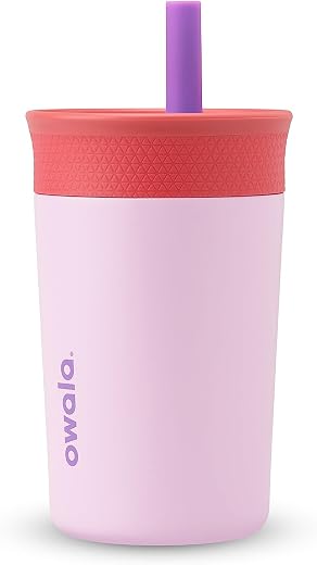 Owala Kids Insulation Stainless Steel Tumbler with Spill Resistant Flexible Straw, Easy to Clean, Kids Water Bottle, Great for Travel, Dishwasher... Owala Kids Insulation Stainless Steel Tumbler with Spill Resistant Flexible Straw, Easy to Clean, Kids Water Bottle, Great for Travel, Dishwasher...