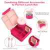 Pawtong Bento Lunch Box with 8oz Soup Thermo, Kids Leakproof Lunch Food Containers with 4 Compartment, Kids Thermo Insulated Hot Food Jar for... Pawtong Bento Lunch Box with 8oz Soup Thermo, Kids Leakproof Lunch Food Containers with 4 Compartment, Kids Thermo Insulated Hot Food Jar for...