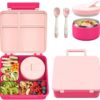 Pawtong Bento Lunch Box with 8oz Soup Thermo, Kids Leakproof Lunch Food Containers with 4 Compartment, Kids Thermo Insulated Hot Food Jar for... Pawtong Bento Lunch Box with 8oz Soup Thermo, Kids Leakproof Lunch Food Containers with 4 Compartment, Kids Thermo Insulated Hot Food Jar for...